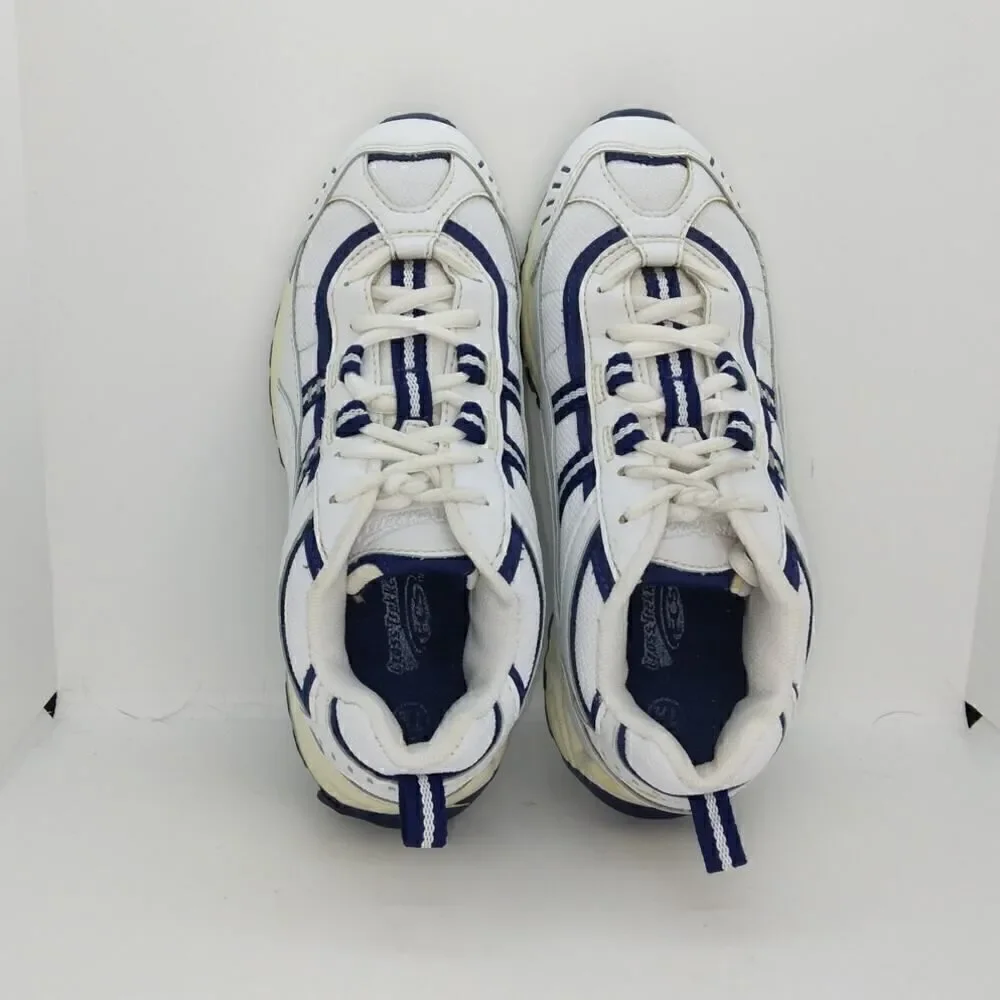 Crosstrekkers Womens Pre-owned White w/Blue Accents Running Sneakers - sz. 7 1/2